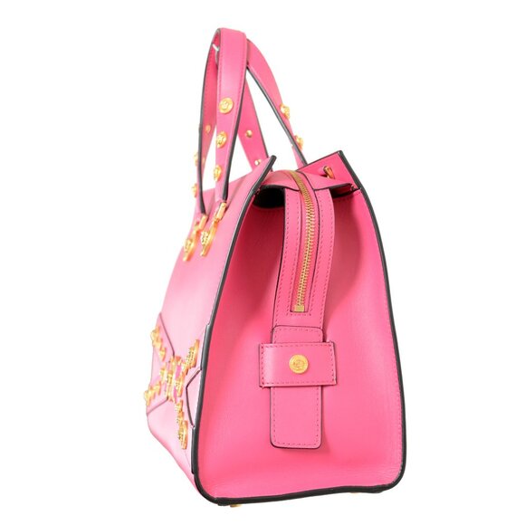 Versace Women's 100% Leather Fuchsia Pink Handbag Shoulder Bag - Picture 3 of 8